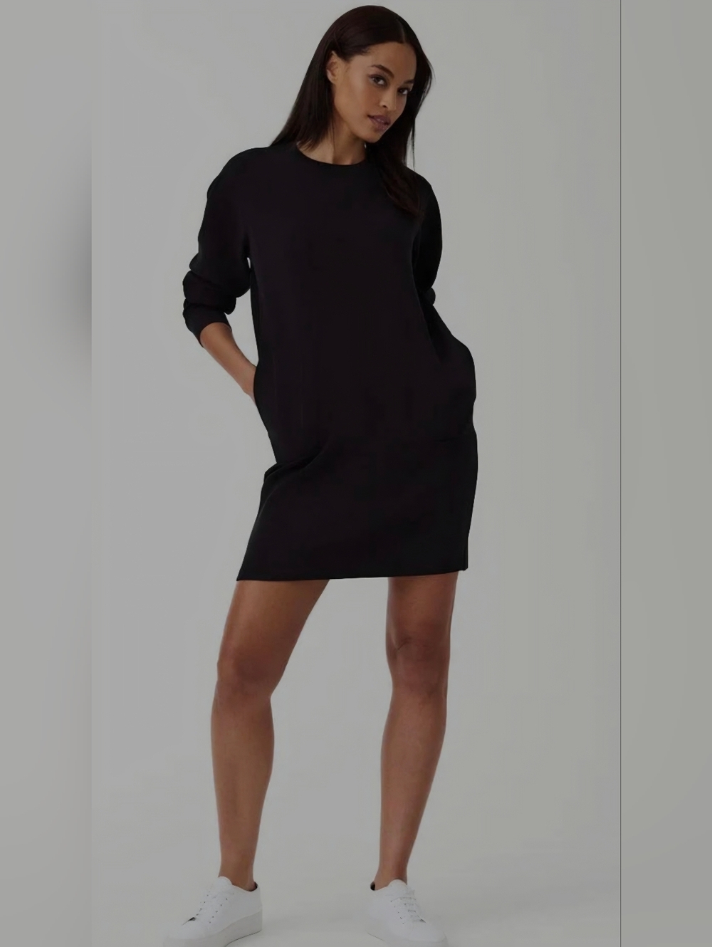 SPANX AirEssentials Crew Neck Dress in very black size S